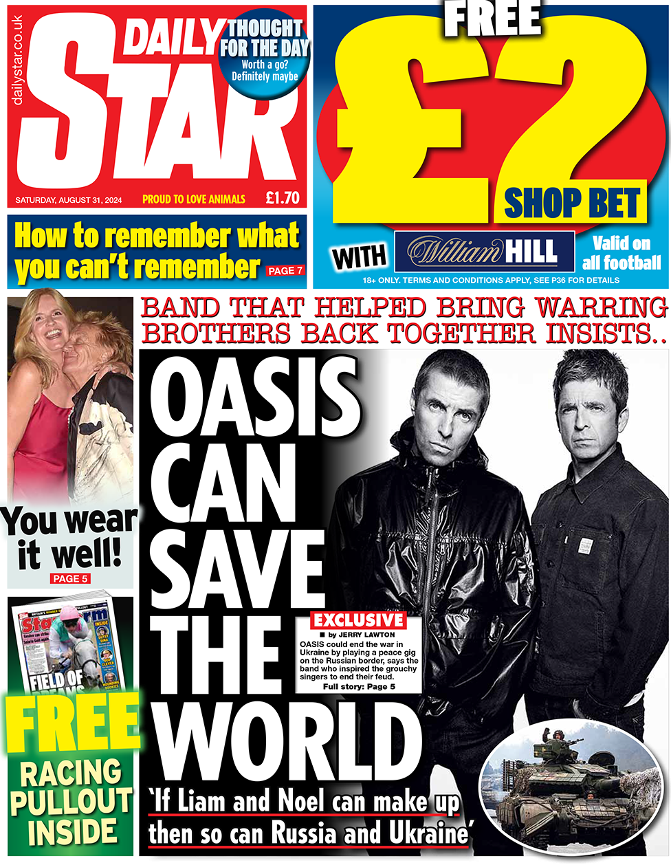 The front page of the Daily Star